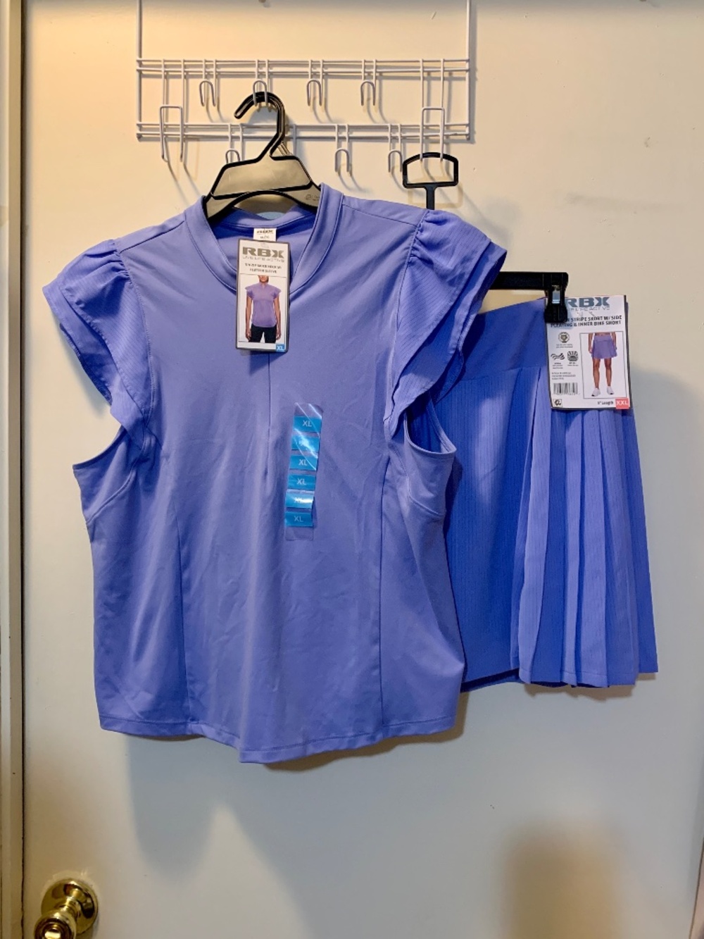 RBX Periwinkle Blue Skort XXL & Matching Short Sleeve Top XL - NWT